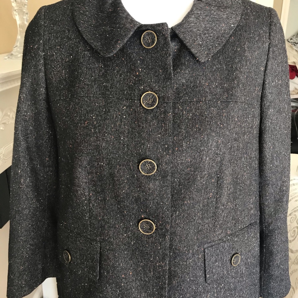 Loft tweed cropped blazer